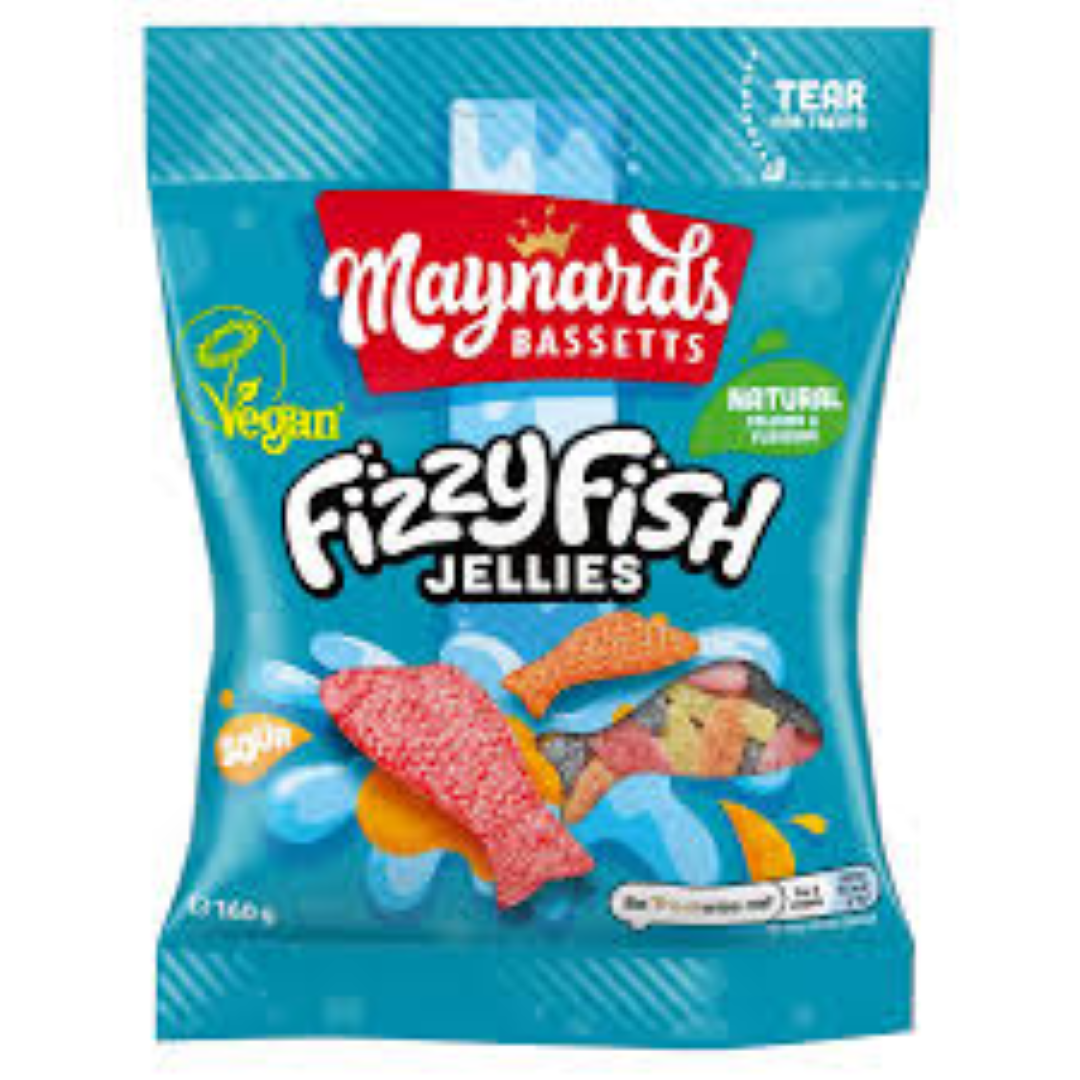 MAYNARDS BASSETTS FIZZY FISH 130G